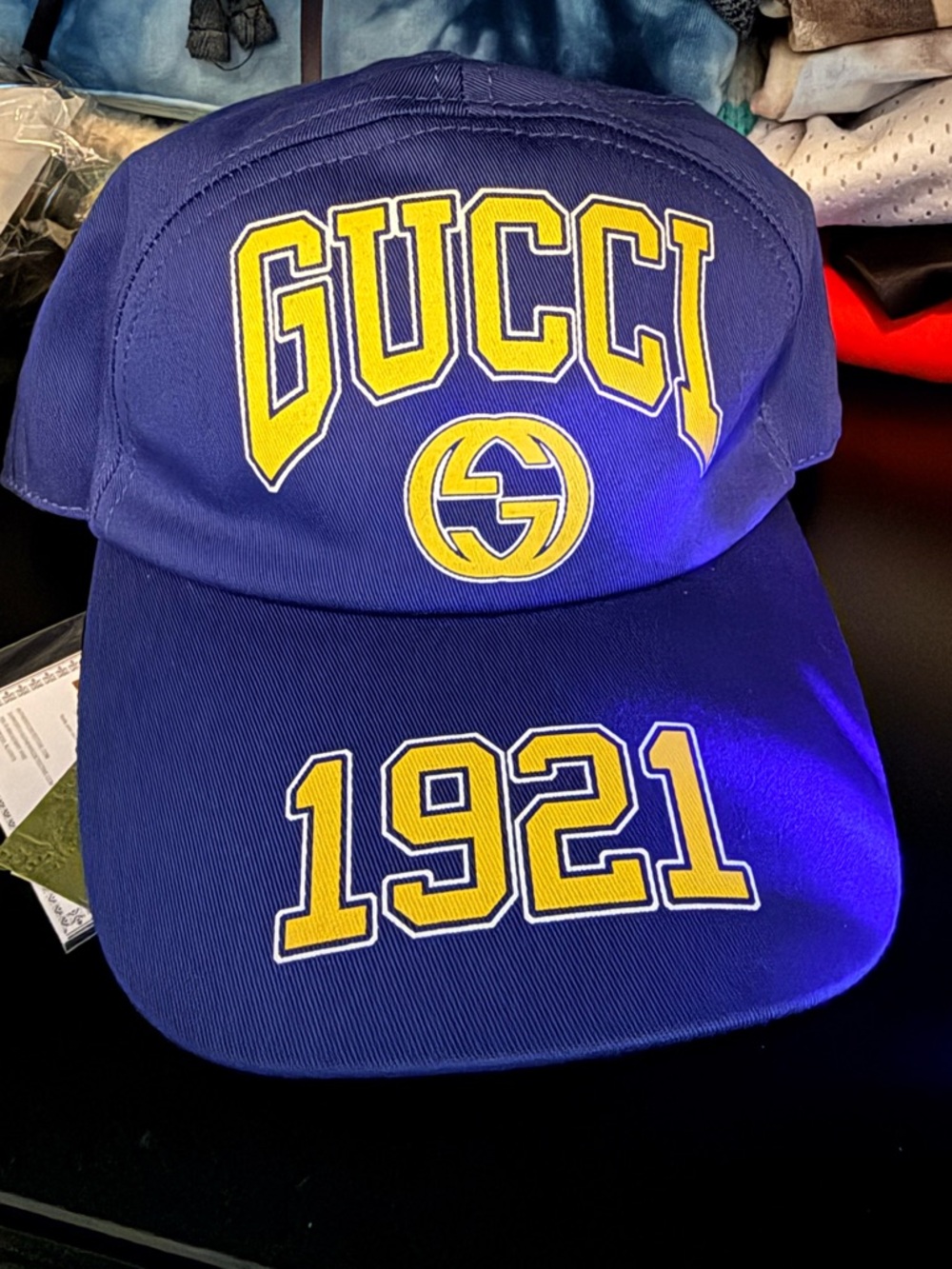 *Authentic* Gucci - College Royal Blue Cap - size Small - NWT, dust bag & COA - Picture 2 of 11